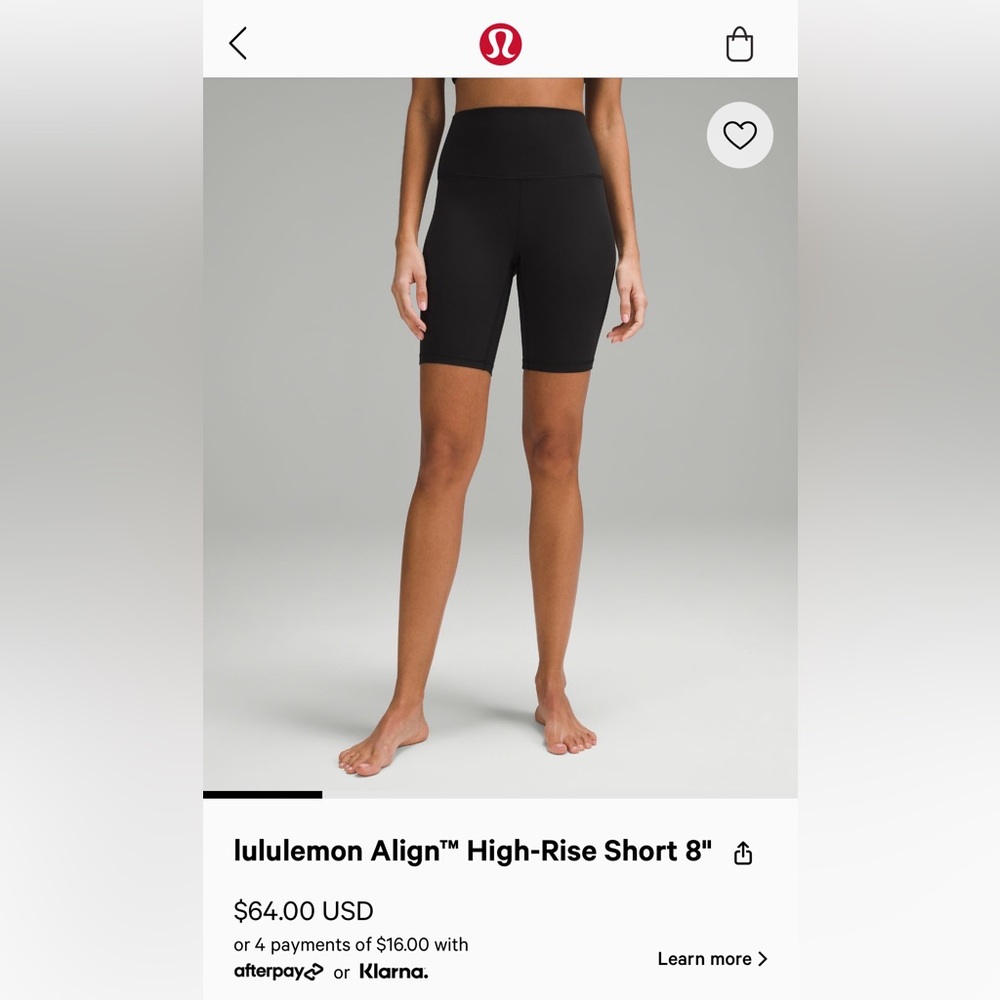 Lululemon Align HR Short 8”